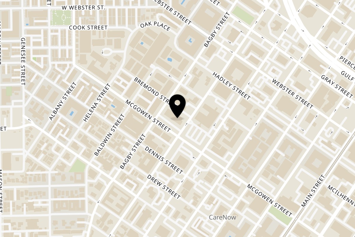 Map showing the location of Wingbay Houston - Midtown on 2505 Bagby St in Houston